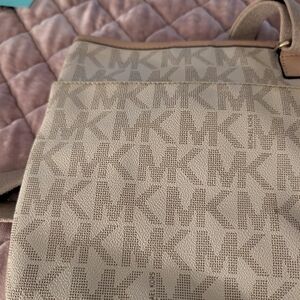 Michael Kors Beige Logo Crossbody Bag